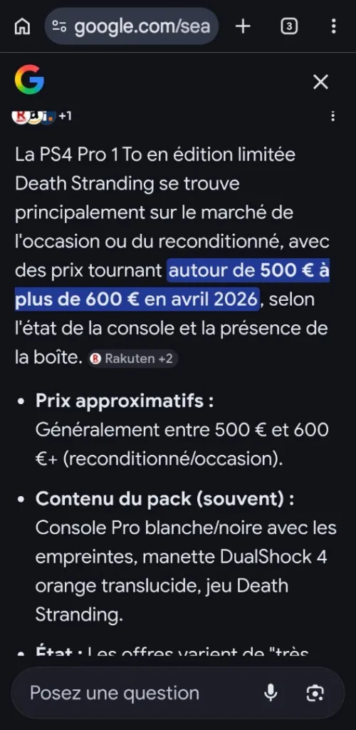 Ps4 Pro 4k spéciale édition limitée collection 1tb