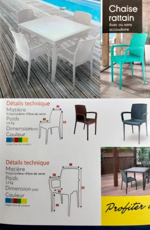Chaises et tables