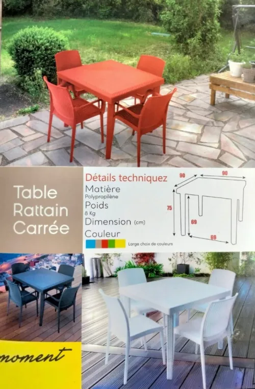 table et chaises transat