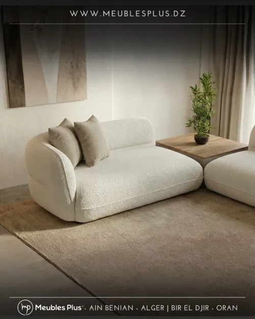 SALON MODULABLE EN LAIN BOUCLETTE