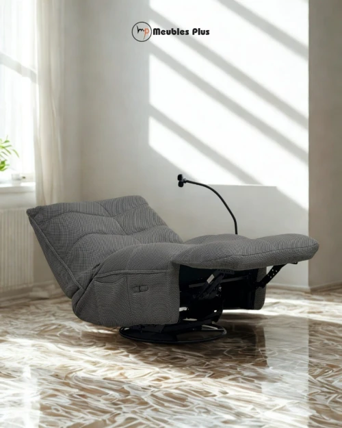 FAUTEUIL RELAX ELECTRIQUE BUBBLE GRIS