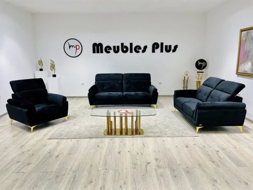 SALON 6 PLACES EN VELOURS