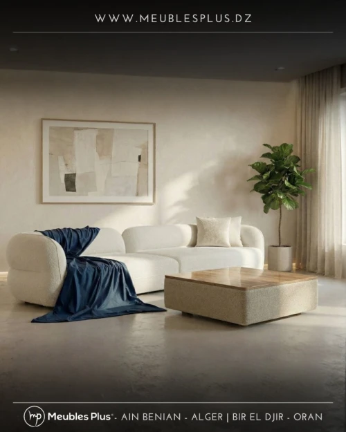 SALON MODULABLE EN LAIN BOUCLETTE