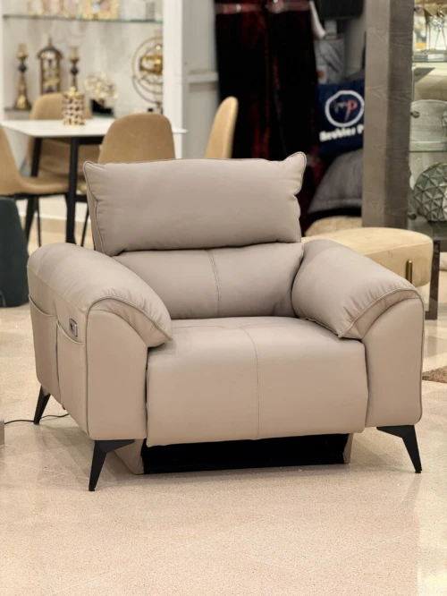 SALON RELAX 6 PLACE EN CUIR DIEGO BEIGE