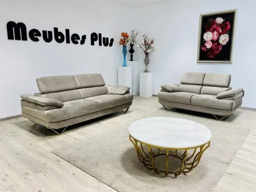 SALON 6 PLACES EN VELOURS