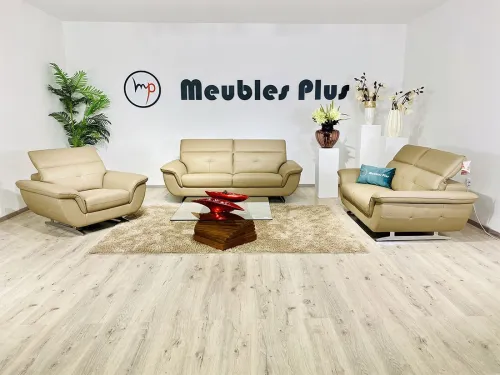 SALON 6 PLACES EN SIMILI-CUIR