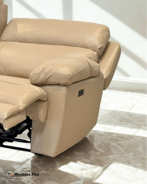 SALON L RELAX ELECTRIQUE EN CUIR