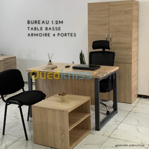 Bureau pieds metallique 
