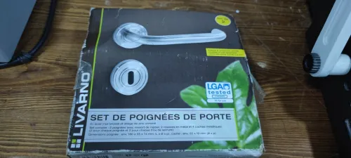 Set de poignée de porte en acier inoxydable et alliance de zinc
