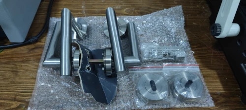 Set de poignée de porte en acier inoxydable et alliance de zinc