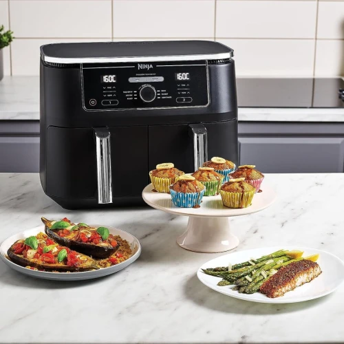 PROMO FRITEUSE AIR FRYER NINJA 9.5L DOUBLE BAC