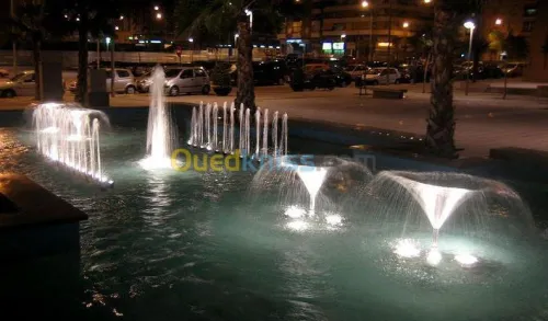   تصميم وإنشاء النوافير والشلالات وحمامات السباحة