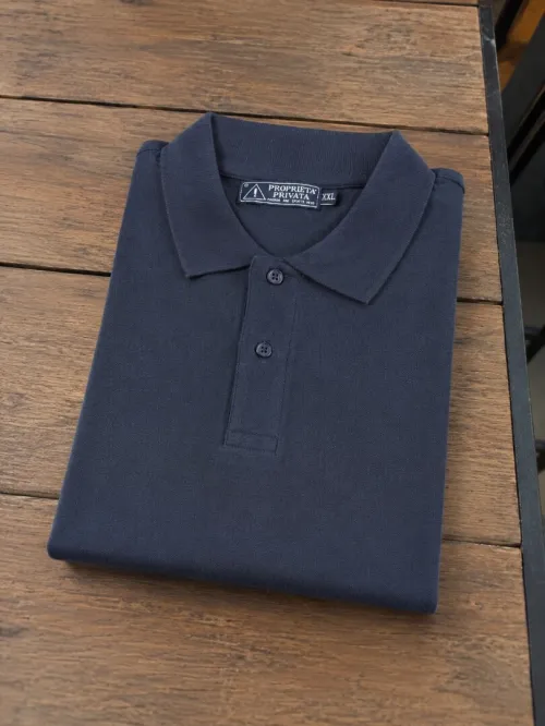 Lot Polo Homme 100% Coton Blanc & Bleu Nuit - Vente en Gros