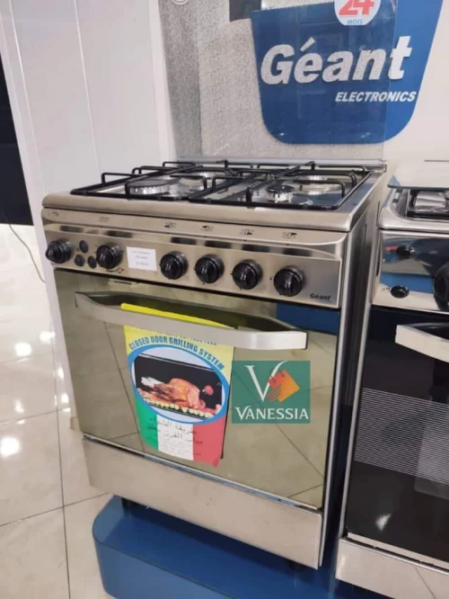 Cuisinière 4 feux inox géant italiano ventiler
