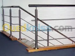 les rampes d'escaliers en inox 