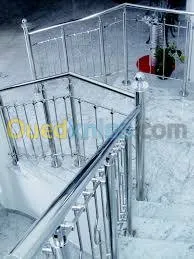 les rampes d'escaliers en inox 
