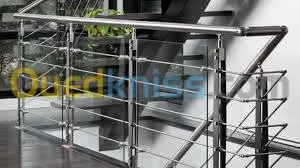 les rampes d'escaliers en inox 