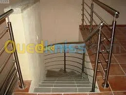 les rampes d'escaliers en inox 