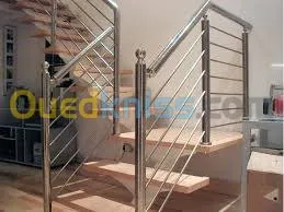 les rampes d'escaliers en inox 