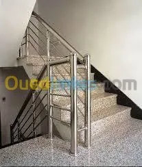 les rampes d'escaliers en inox 