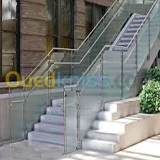 les rampes d'escaliers en inox 