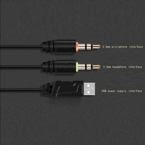 Casque Gaming filaire AUX Jack 3.5mm A2 RGB avec Microphone pour PC Smartphone