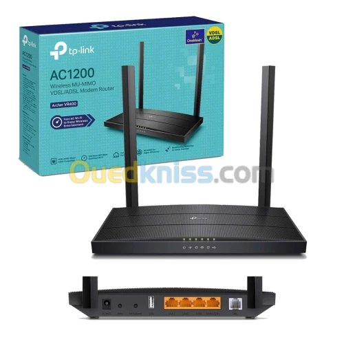 TP-Link Archer VR400 Modem Routeur VDSL2/ADSL2+ Wi-Fi AC1200