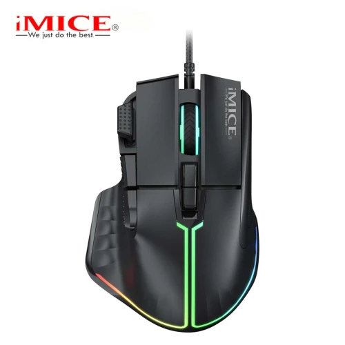 IMICE T50 Souris Gaming Filaire USB 12800DPI 8 Boutons RGB