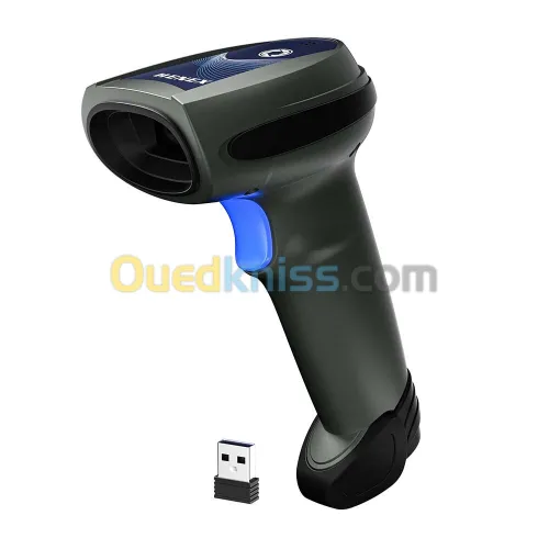HENEX Lecteur code a barre sans-fil rechargeable 3 en 1 USB + 2.4ghz + Bluetooth 1D 2D QR HC-5208SR
