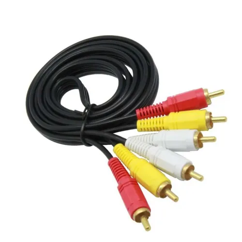 Câble composite Audio Vidéo AV mâle vers mâle 3 x RCA 1.5m 3m 5m