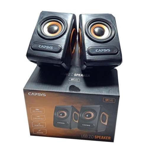 Haut Parleur Baffle SP245 AUX Jack 3.5mm USB pour PC LAPTOP Smartphone