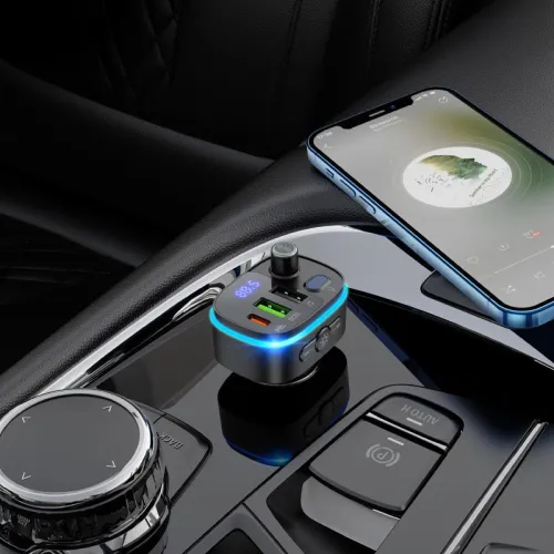Emetteur FM Bluetooth + chargeur AUTO PD type-c et USB QC3.0 20W HOCO E62