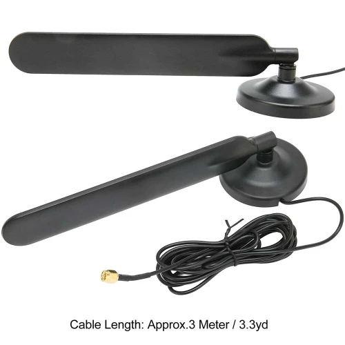 Antenne 4G 5G WiFi LTE pour routeur modem à Gain Elevé 25dBi SMA Mâle avec Cable 3m