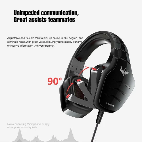 Casque Gaming Ovleng OV-P50 LED avec Microphone stéréo pour PC portable PS4 Smartphone Jack 3.5mm