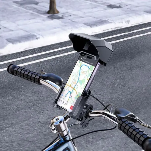 HOCO H31 Support Smartphone pour Vélo Moto avec Couverture Soleil/Pluie
