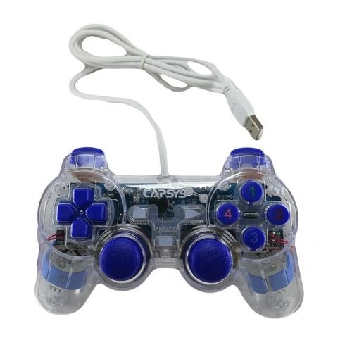 Manette de jeux Gamepad filaire Vibration LED capsys GS506 pour PC