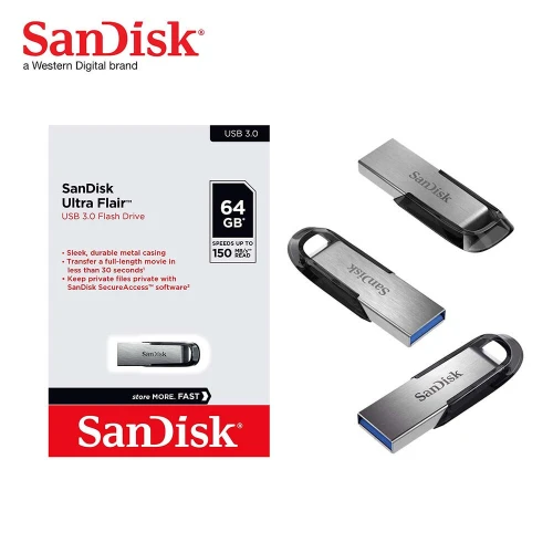 Flash disque Clé USB SanDisk Ultra flair USB 3.0 64GB 128GB 150Mb/s