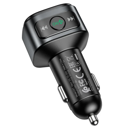 HOCO E67 Emeteur Radio FM Bluetooth et Chargeur AUTO USB QC3.0 18W