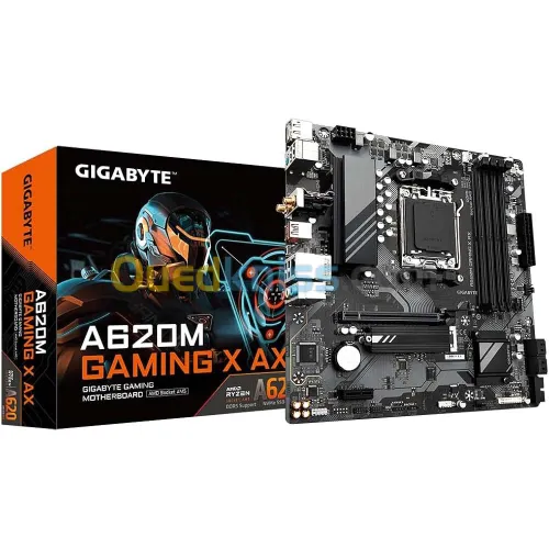 Carte-mère AMD AM5 Gigabyte A620M Gaming X AX Wi-Fi WiFi 6E