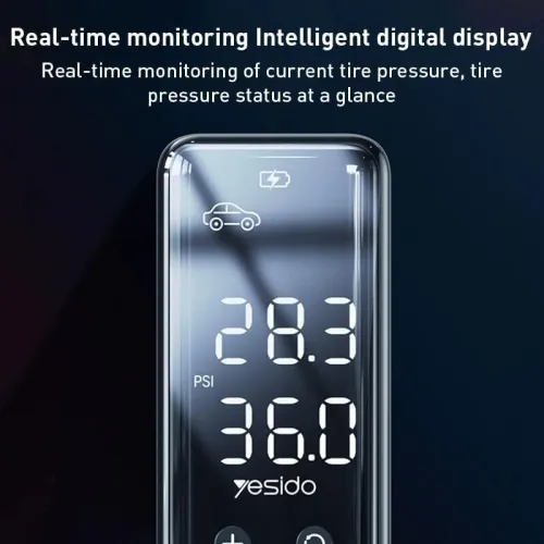 YESIDO VC05 Compresseur Auto Digital Portable prise 12V Pneu Ballon