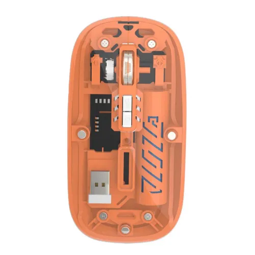 Souris sans-fil Transparente 2.4Ghz + Bluetooth Rechargeable