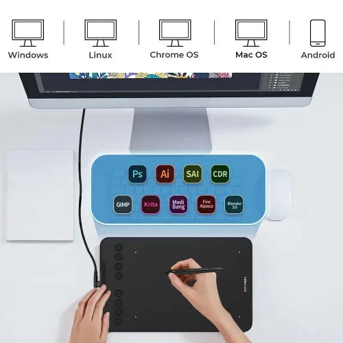 Tablette graphique XP pen Deco Mini7 V2 Android Mac Windows