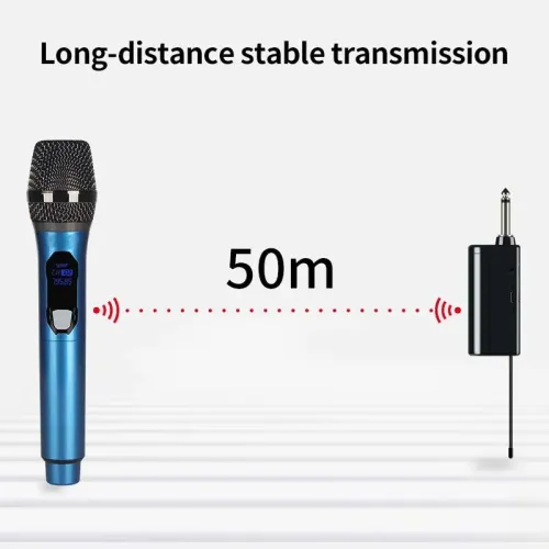 Microphone professionnel Studio sans-fil à condensateur Rechargeable TTD-M10 - Gris