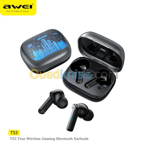 Ecouteur Earbuds Gaming sans-fil TWS Bluetooth 5.3 Awei T53
