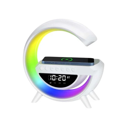 Haut Parleur Réveil Horloge Bluetooth USB Micro SD Radio FM AUX Chargeur sans-fil RGB BT-3401