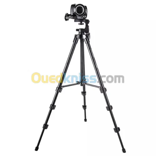 Trépied Portable yunteng VCT-521 avec tête de trépied tridimensionnelle pour Caméra MAX:136cm