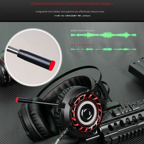 Casque Gaming filaire AUX Jack 3.5mm A6 RGB avec Microphone pour PC Smartphone