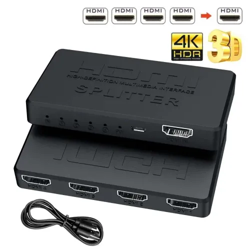 Splitter Amplificateur Séparateur HDMI 3D 4K 2 / 4 Ports Sorties