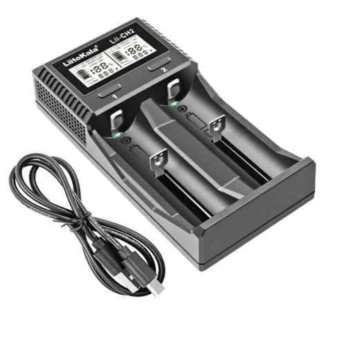 LiitoKala Lii-CH2 Chargeur Intelligent 2A Li ion Ni MH AA AAA 18650 21700 26650