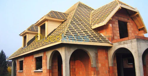 Charpente en bois Toiture et Tuile 